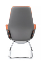 Изображение кресло rv design napoli-sf (yzpn-yr022) кожа оранжевая / серая